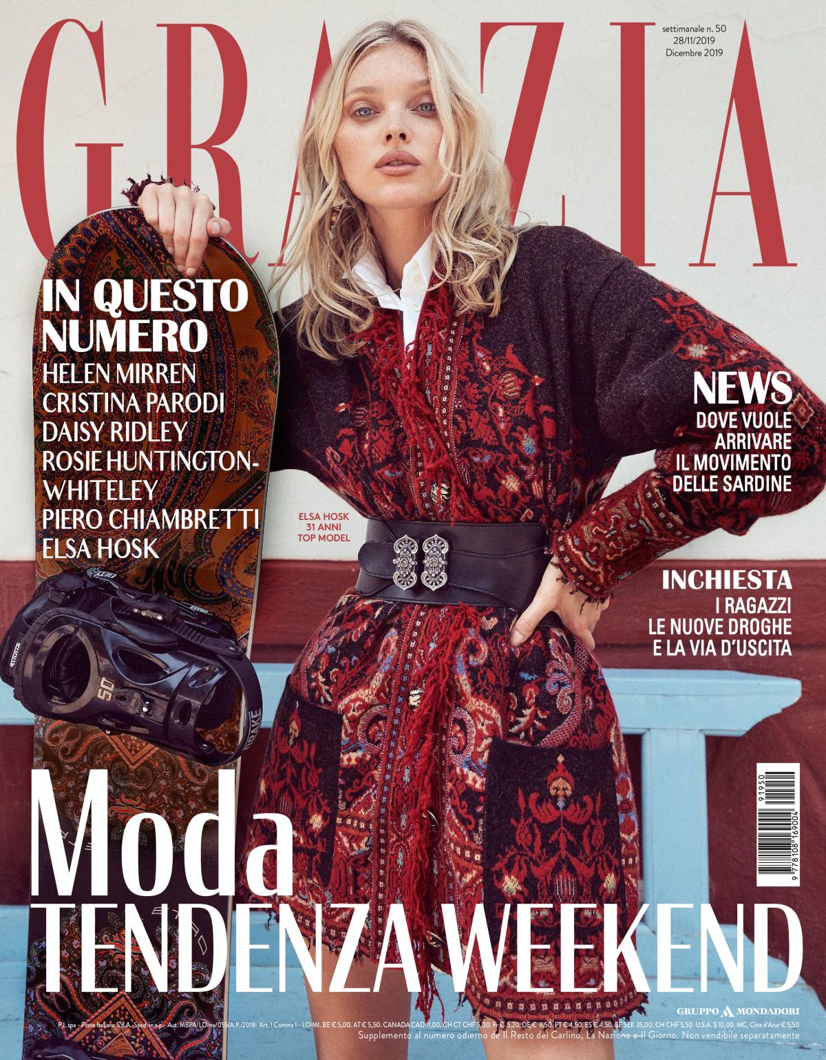 Grazia Magazine December 2019 Cover